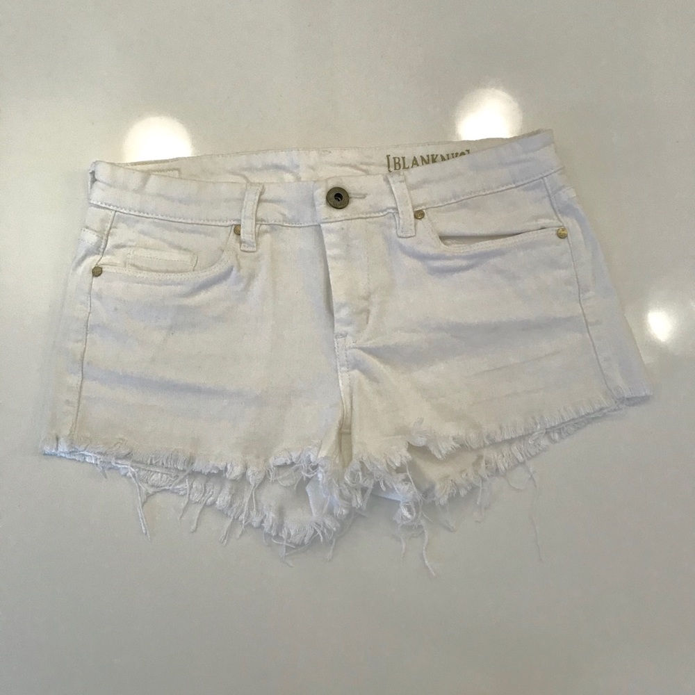Blank NYC White Low Rise Denim Short